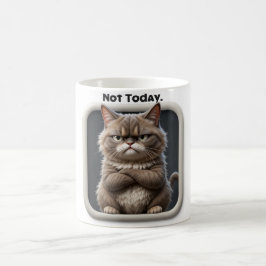 Grumpy Cat "niet vandaag" Grappig Angry Cat Design Koffiemok