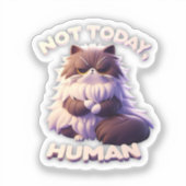 Grumpy Cat "niet vandaag, mens" vinyl Sticker (Voorkant)