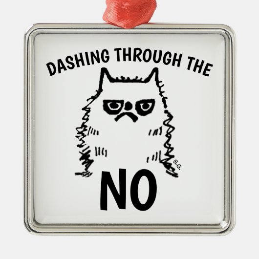 GRUMPY CAT, NOPE CHISTMAS ORNAMENTEN (Voorkant)