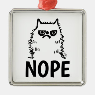 GRUMPY CAT, NOPE CHISTMAS ORNAMENTEN