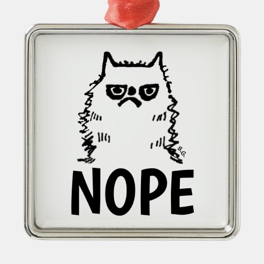 GRUMPY CAT, NOPE CHISTMAS ORNAMENTEN (Voorkant)