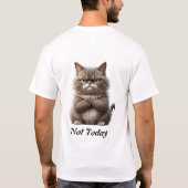 Grumpy Cat "Not Today" Grappig T-shirt voor volwas (Achterkant)