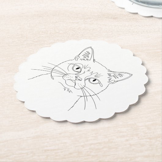 Grumpy cat paper onderzetter (Gekanteld)