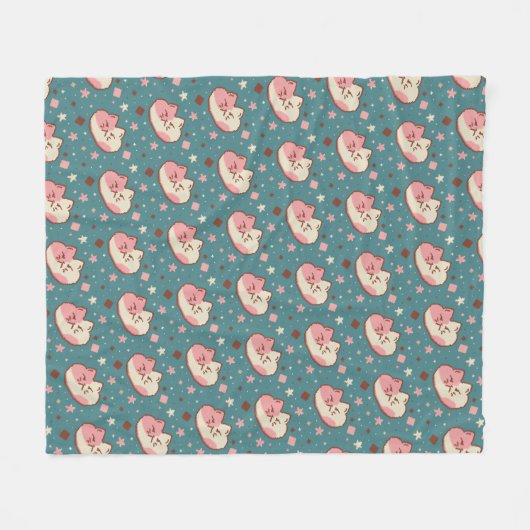 GRUMPY CAT PIXEL ART PATTERN DESIGN BABY BLANKET FLEECE DEKEN (Voorkant (Horizontaal))