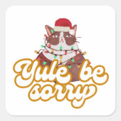 Grumpy Cat Square Sticker (Voorkant)