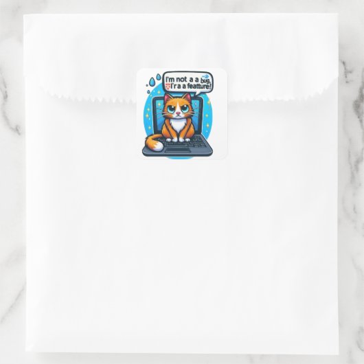Grumpy Cat Sticker - Funny Cat Lover Sticker (Tas)