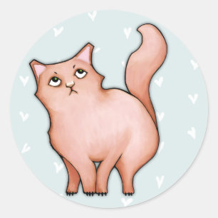 Grumpy Cat Sulky Sue harten Ronde Sticker