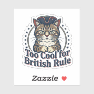 Grumpy Cat Te Teer Voor Britse Regel 4 Juli Sticker