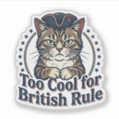 Grumpy Cat Te Teer Voor Britse Regel 4 Juli Sticker (Voorkant)
