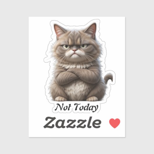 Grumpy Cat Vinyl Sticker – "Not Today" stemmingsst (Vel)