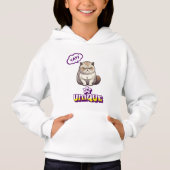 Grumpy Cat "YAY! I'm Unique" Funny Kids Pullover  (Voorkant)
