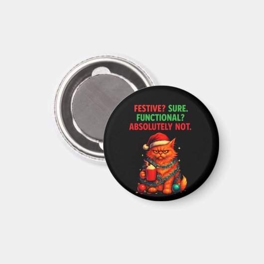 Grumpy Cat's Christmas Spirit: Festive but NOT Fun Magneet (Voorkant / Achterkant)