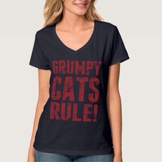 Grumpy Cats Rule! T-shirt (Voorkant)