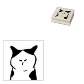 Grumpy centerpart cat stamp rubberstempel (Gestempeld)