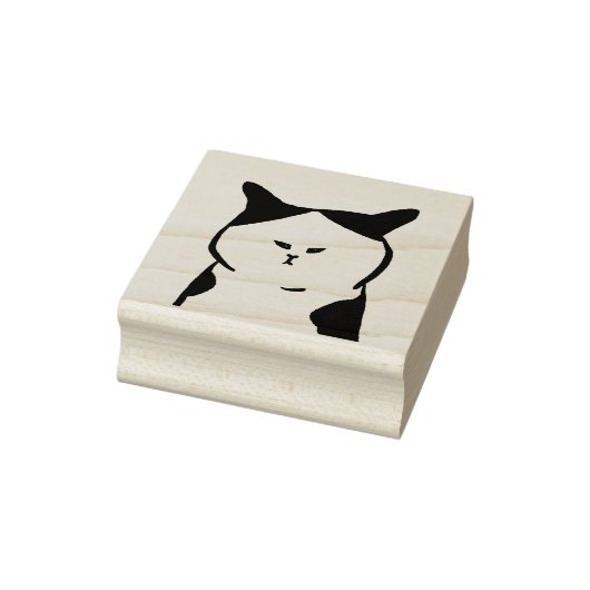 Grumpy centerpart cat stamp rubberstempel (Stempel)