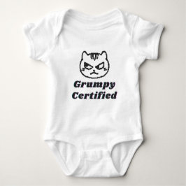 "Grumpy Certified" Funny Cat Meme Design Romper