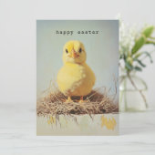 Grumpy Chick in het nest Kaart (Staand voorkant)