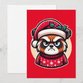 Grumpy Christmas Cat - Grappige feestelijke vakant Feestdagenkaart (Voorkant / Achterkant)