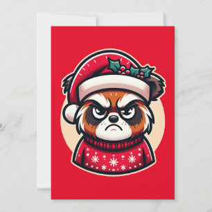 Grumpy Christmas Cat - Grappige feestelijke vakant Feestdagenkaart