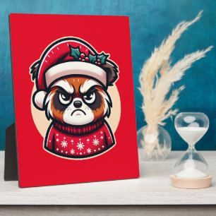 Grumpy Christmas Cat - Grappige feestelijke vakant Fotoplaat