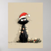 Grumpy Christmas Cat Mood Poster (Voorkant)