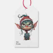 Grumpy Christmas Elf Attitude Cadeaulabel (Voorkant)