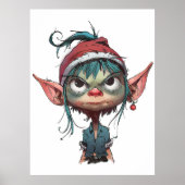 Grumpy Christmas Elf Attitude Poster (Voorkant)