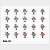 Grumpy Christmas Elf Attitude Ronde Sticker (Vel)