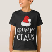 Grumpy Claus Kerst Pet Familie Groep Matching P T-shirt (Voorkant)