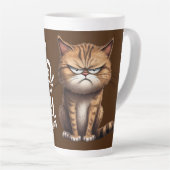 Grumpy Coffee Cat Latte Mok (Rechterhoek)