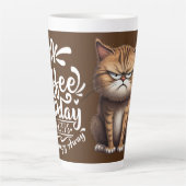 Grumpy Coffee Cat Latte Mok (Voorkant)