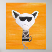 Grumpy coole kat met zonnebril poster (Voorkant)