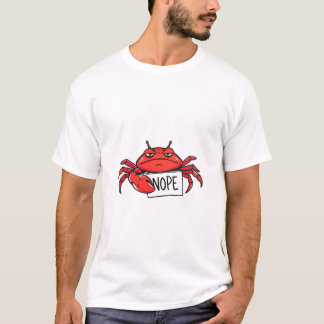 Grumpy Crab zegt NOPE grappig T-shirt