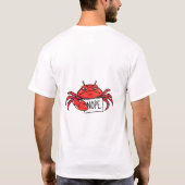 Grumpy Crab zegt NOPE grappig T-shirt (Achterkant)