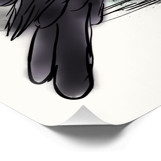 Grumpy Crow Perfect Poster (Hoek)