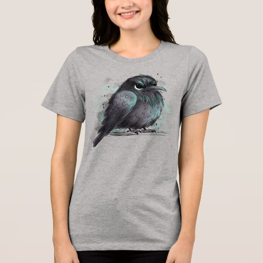 Grumpy Crow Tri-Blend Shirt (Voorkant)
