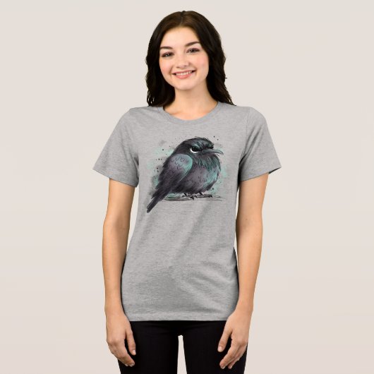 Grumpy Crow Tri-Blend Shirt (Voorkant volledig)