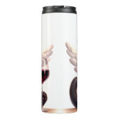 Grumpy Cupid Cat met wijn Thermosbeker (Achterkant)