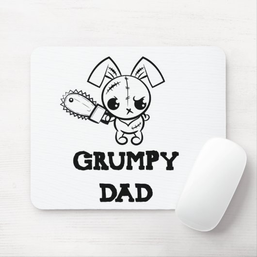 Grumpy Dad Grumpy Voodoo Bunny Father Love Muismat (Met muis)