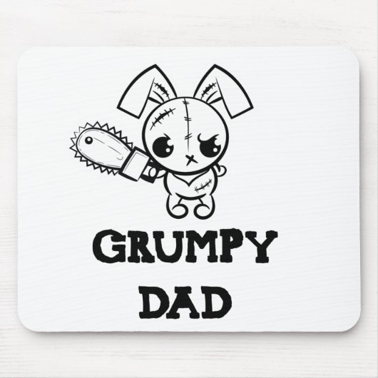 Grumpy Dad Grumpy Voodoo Bunny Father Love Muismat (Voorkant)