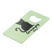 Grumpy Day met een zwarte kat Creditkaart Flessenopener (Achterkant Gekanteld)