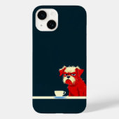Grumpy Dog Coffee Time - Schattigee minimalistisch Case-Mate iPhone Case (Achterkant)