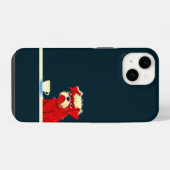 Grumpy Dog Coffee Time - Schattigee minimalistisch iPhone Hoesje (Achterkant horizontaal)