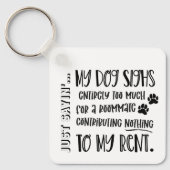 Grumpy Dog Funny Quote Double Sided Photo Sleutelhanger (Voorkant)