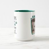 Grumpy Dog Funny Quote met Pet Photo Green Mok (Midden)
