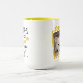 Grumpy Dog Funny Quote met Pet Photo Yellow Mok (Midden)