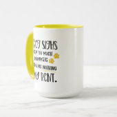 Grumpy Dog Funny Quote met Pet Photo Yellow Mok (Voorkant links)