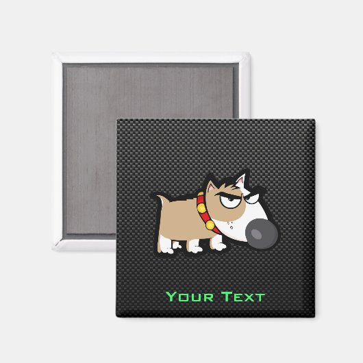 Grumpy Dog op Sleek Magneet (Voorkant / Achterkant)