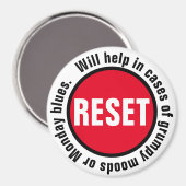 Grumpy Druk op de Reset Button Magneet (Voorkant / Achterkant)