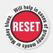 Grumpy Druk op de Reset Button Magneet (Voorkant)